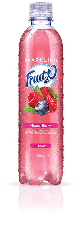 Fruit 2.O Mixed Berry Sparkling Water, 502mL