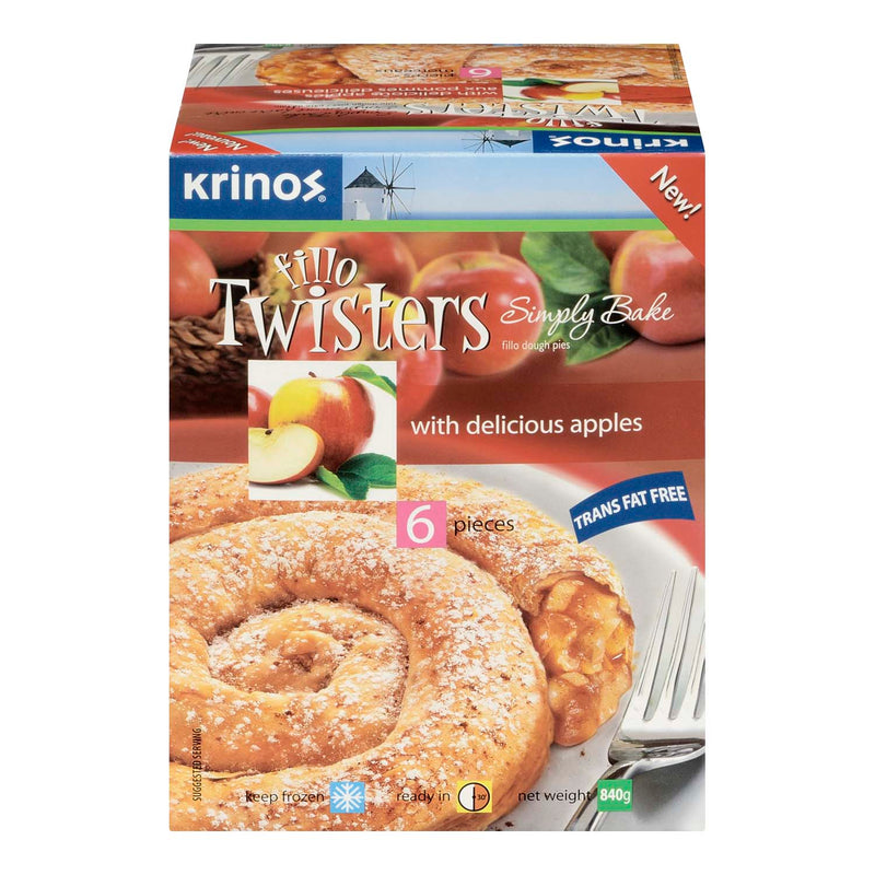 Krinos Fillo Twisters Apple, 840 g  (6 pcs)