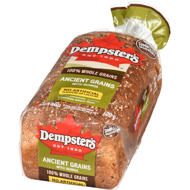 Dempster's 100% Whole Grains With Quinoa Bread, 600 g