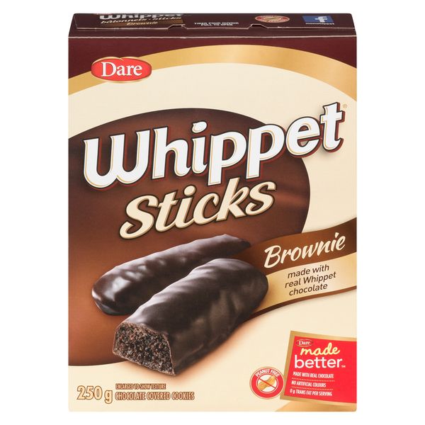 Dare Whippet Sticks Brownie Cookie, 250 g