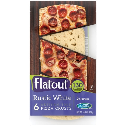 Flatout Rustic White Artisan Thin Pizza Crust, 289 g, 6 ct