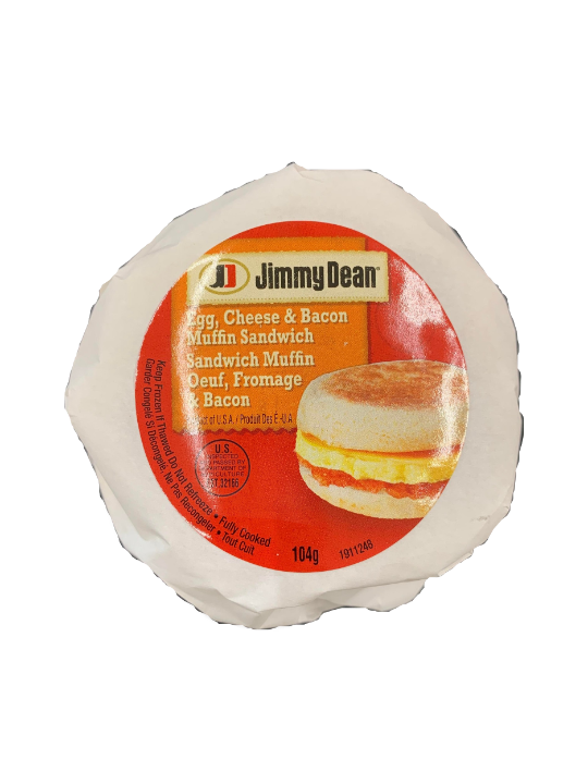 Jimmy Dean Egg Cheese & Bacon On A Muffin Breakfast Sandwich, 104 g