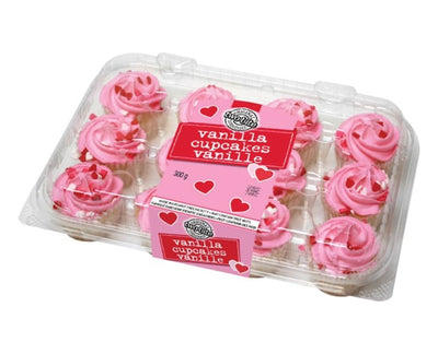 Two Bite Valentine Vanilla Cupcakes, 12 ct, 300 g