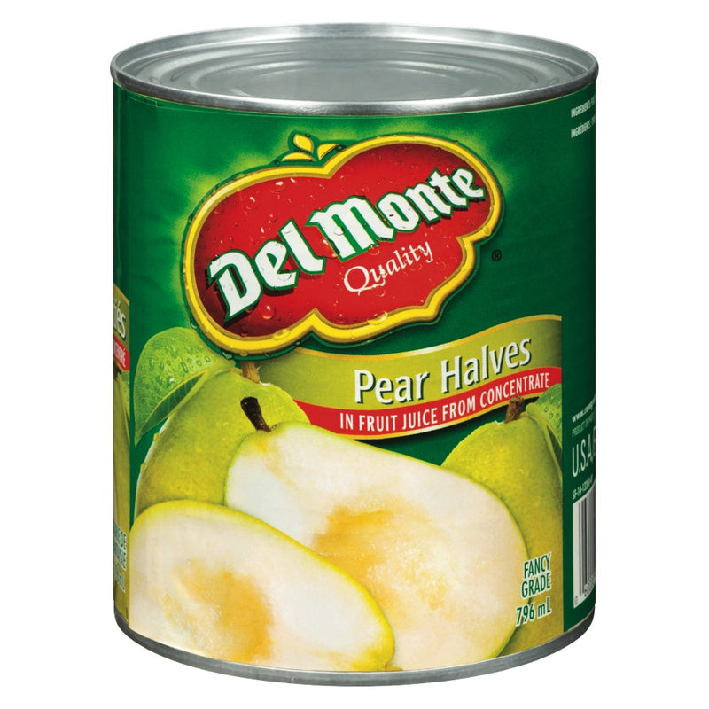 Del Monte Pear Halves In Fruit Juice, 796 mL