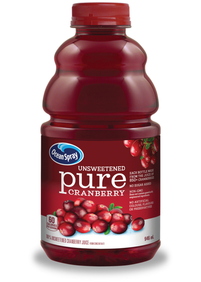 Ocean Spray Unsweetened Pure Cranberry Juice, 946 mL