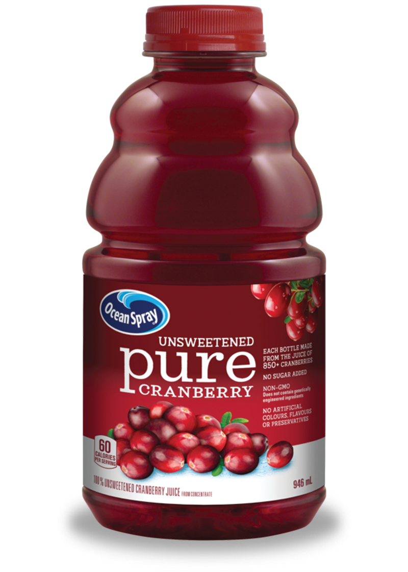 Ocean Spray Unsweetened Pure Cranberry Juice, 946 mL