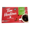 Tim Hortons Original Fine Grind Medium Roast Decaf Coffee Pods, 80 ct