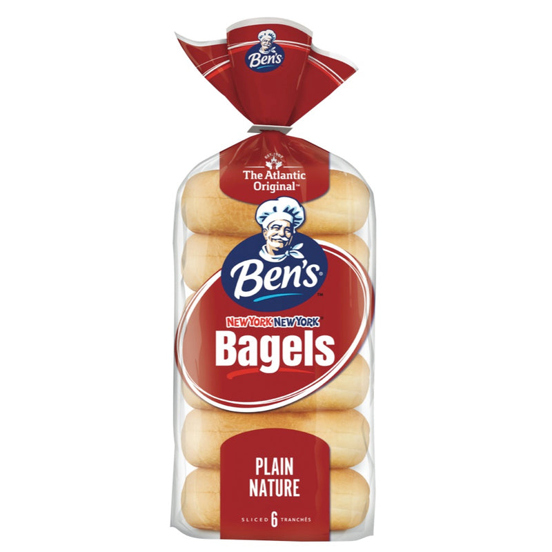 Ben's New York Bagels Plain, 6 ct
