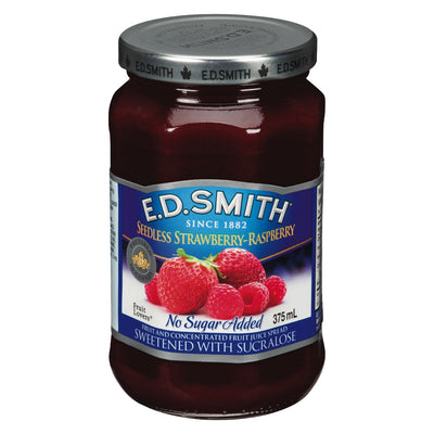 E.D. Smith Seedless Strawberry-Raspberry No Sugar Added Jam, 375 mL