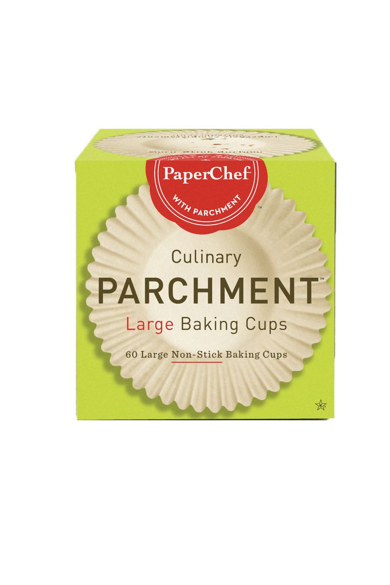 PaperChef Culinary Parchment Large Baking Cups, 60 ct