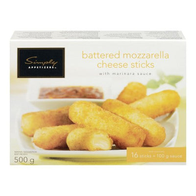 Simply Battered Mozzarella Cheese Sticks, 500 g