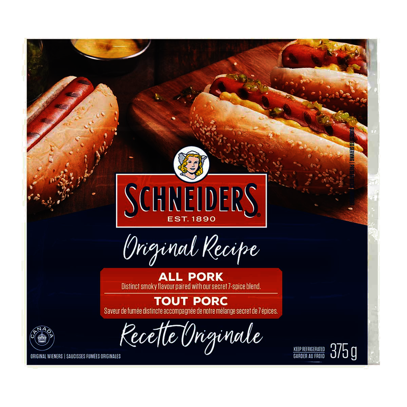 Schneiders Original All Pork Sausage, 375 g