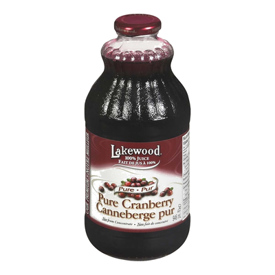 Lakewood Pure Organic Cranberry Juice, 946 mL