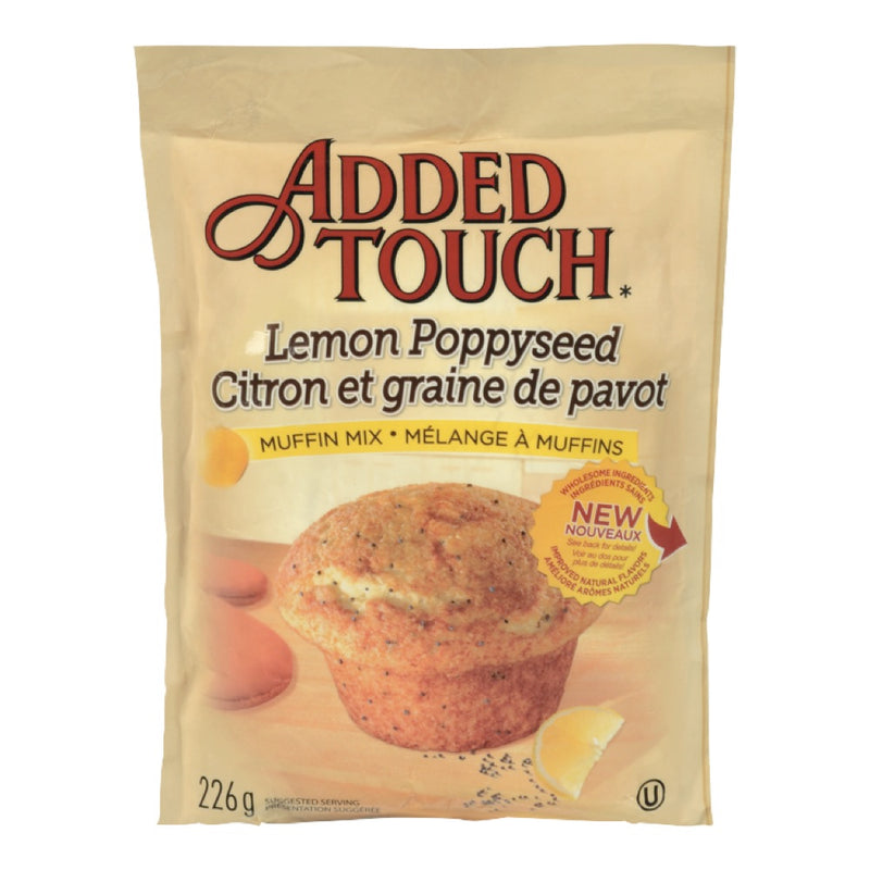 Added Touch, Lemon Poppyseed Flavor Muffin Mix, 226 g
