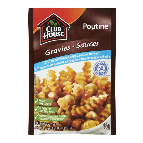Club House 25% Less Salt Poutine Gravy, 42 g