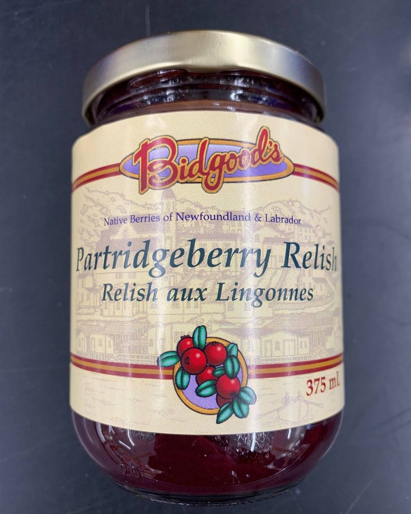 BIDGOOD PARTRIDGEBERRY RELISH, 375 mL