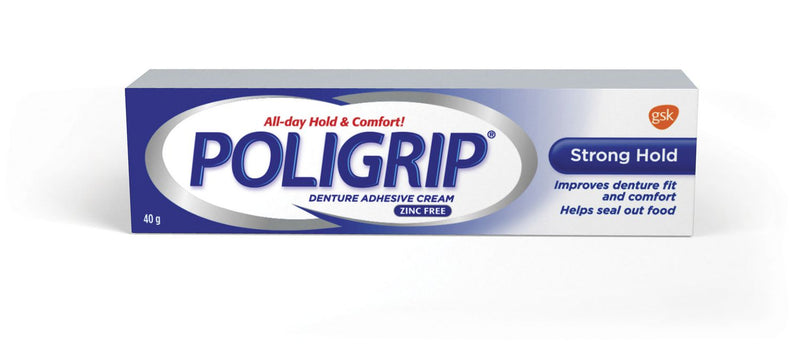 Poligrip Denture Adhesive Cream Strong Hold, 40 g