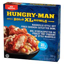 HUNGRY MAN XL BOWL NASHVILLE STYLE HOT FRIED CHICKEN CUTLETTES, 369g