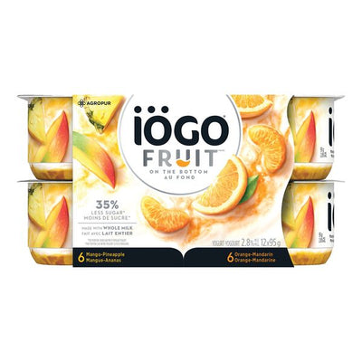 Iögo Orange-Mandarin, Mango-Pineapple Yogurt, 95 g