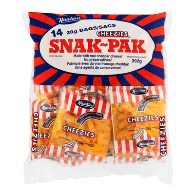 Hawkins Cheezies Cheddar Cheese Snack, 28 g, 14 ct