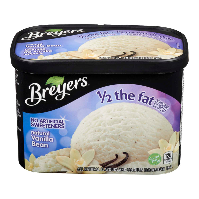 Breyers 1/2 The Fat Vanilla Bean Ice Cream, 1.66 l