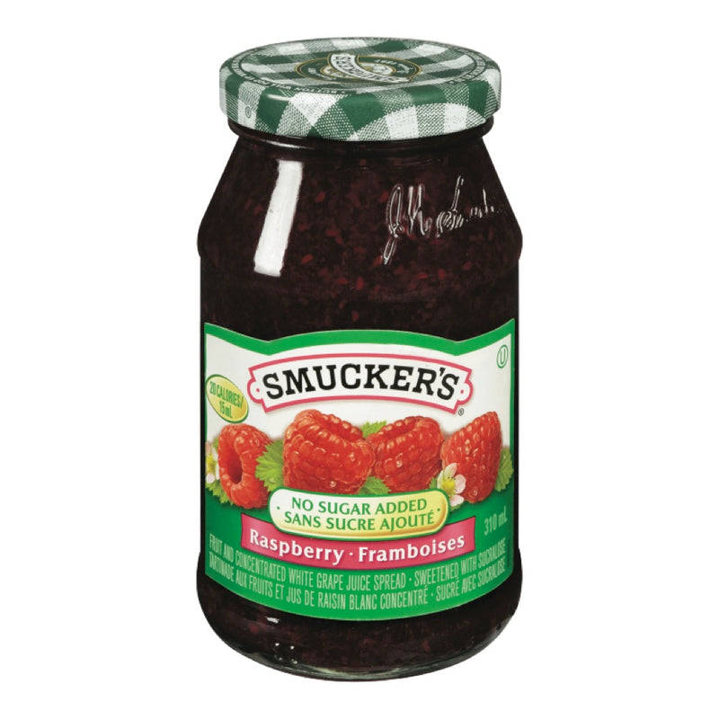 Smucker's No Sugar Added Raspberry Jam, 310 mL