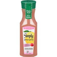 SIMPLY LEMONADE W/RASPBERRY, 340mL
