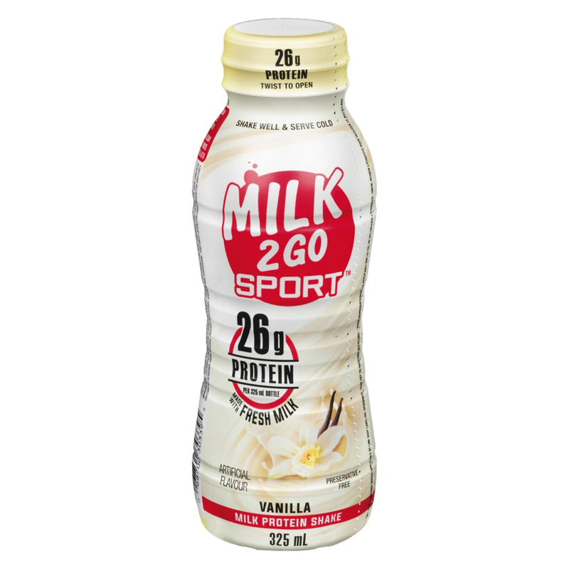 Milk 2 Go Sport Vanilla Milk Protein Shake, 325 mL