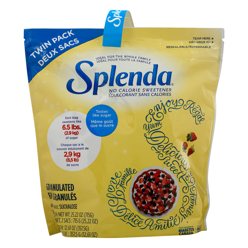 Splenda No Calorie Granulated Sweetener with Sucralose Twin Pack, 2 x 357 g