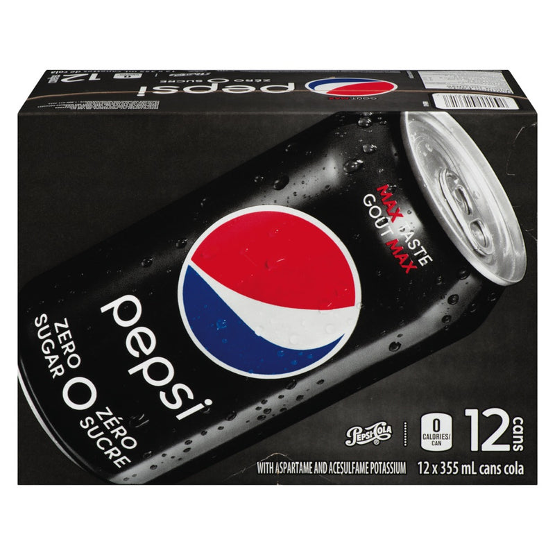 Pepsi Zero Sugar, 12 x 355 mL