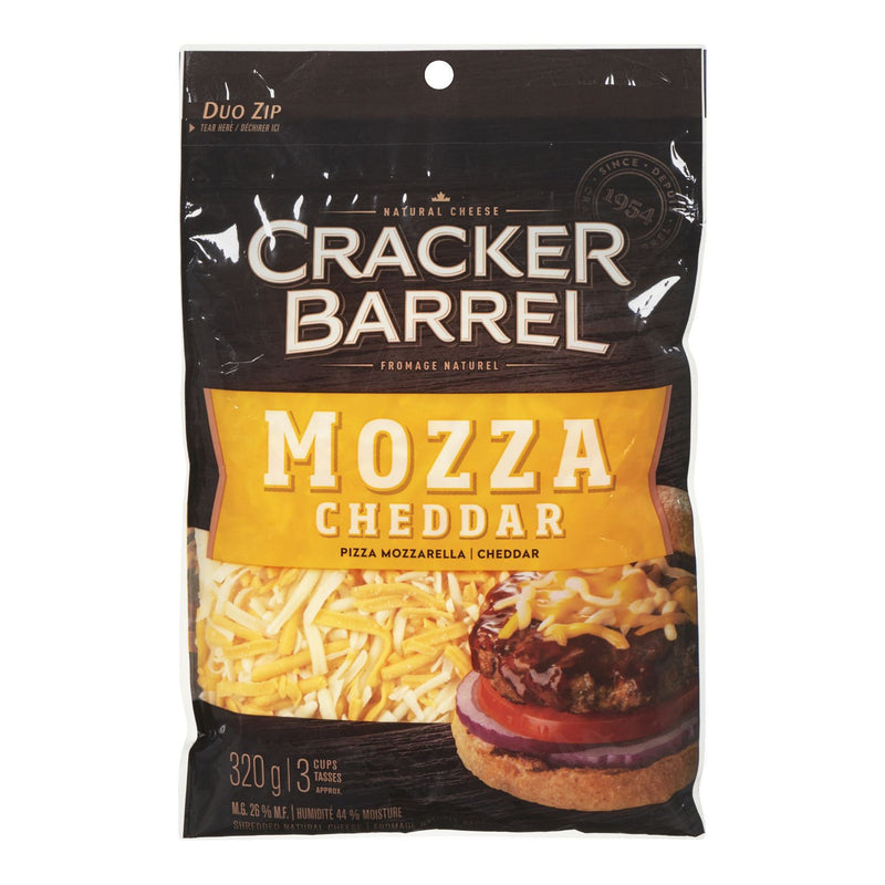 Cracker Barrel Mozza Cheddar Shredded Cheese, 320g
