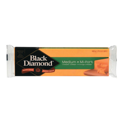 Black Diamond Medium Cheddar Cheese, 450 g