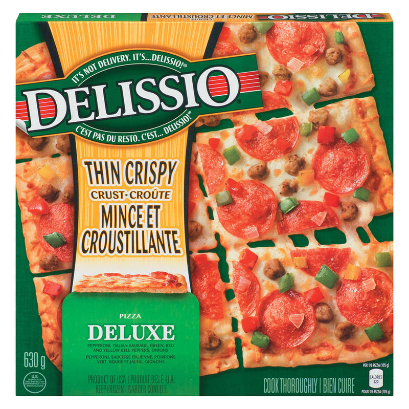 Delissio Deluxe Thin Crispy Crust Deluxe 630 g