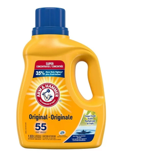 Arm & Hammer Original Clean Fresh Scent Liquid Laundry Detergent, 1.63 l