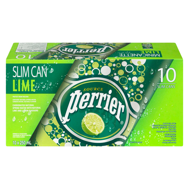 Perrier Lime Sparkling Water, 10 ct