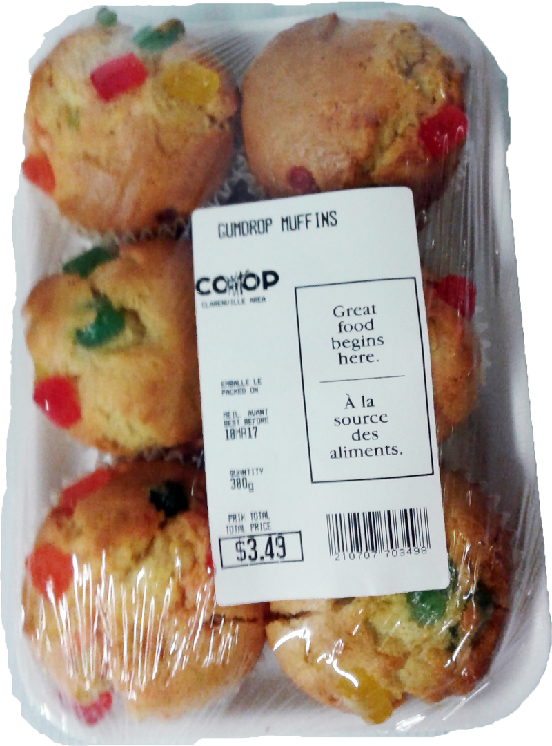 Gumdrop Muffins, 6 pk
