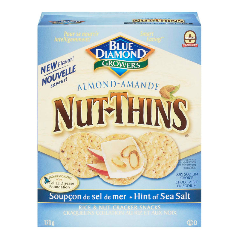 Blue Diamond Growers Almond Nut-Thins Rice & Nut Cracker Snacks, 120 g