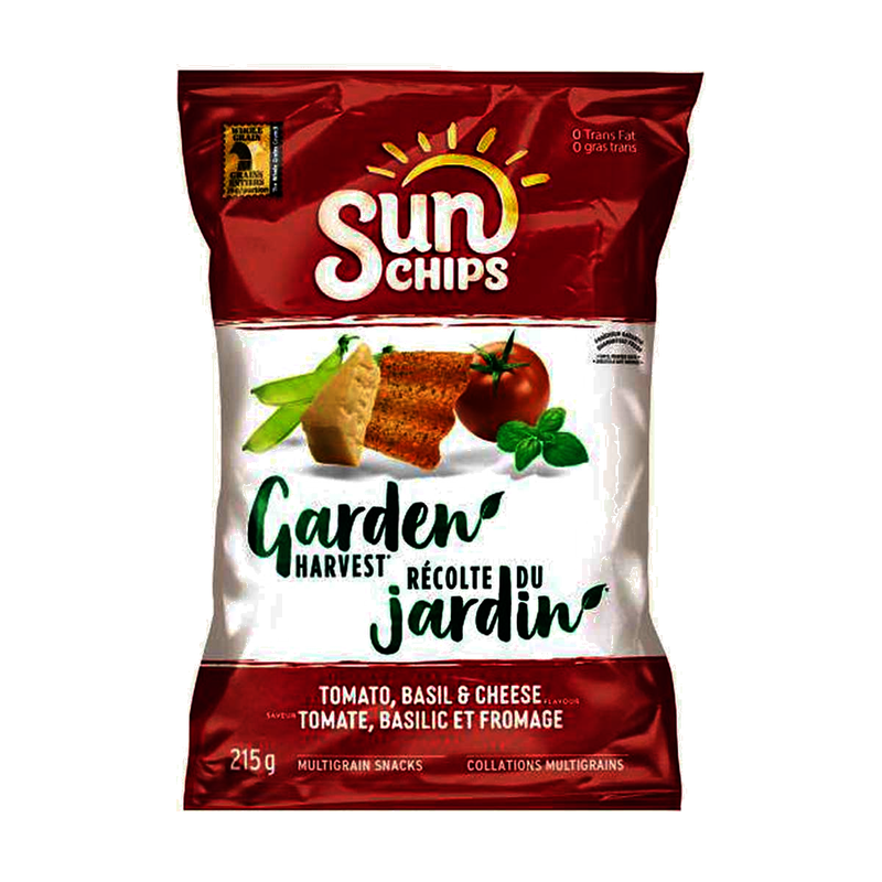Sun Chips Garden Harvest Tomato, Basil, & Cheese Multigrain Snacks, 215 g