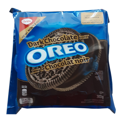 Oreo Dark Chocolate Flavour Creme Cookies, 303 g