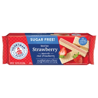 Voortman Sugar Free Strawberry Artificially Flavored Wafer Cookies, 255 g