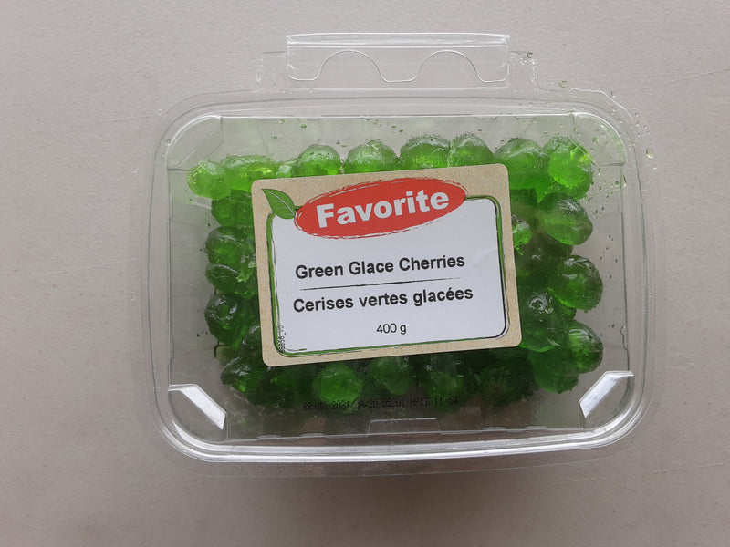 Favorite Green Glazed Cherries, 400 g