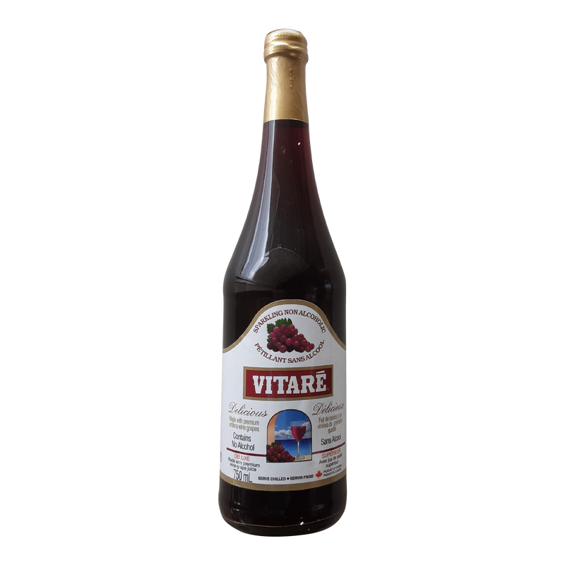 Vitare Non-Alcoholic Sparkling Red Wine, 750 mL