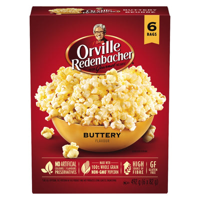 Orville Redenbacher Buttery Popcorn, 492 g (6 x 86g)
