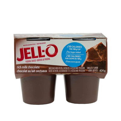 Jell-O Rich Milk Chocolate Pudding Snacks, 424 g