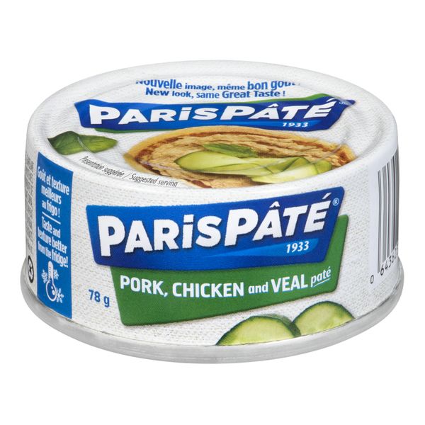 Paris Pâté Pork, Chicken, and Veal Paté, 78 g