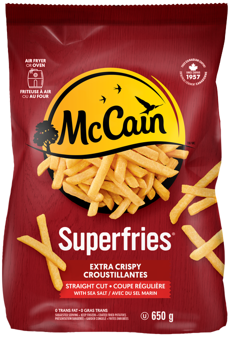 McCain Superfries Straight Cut Fries, 650 g