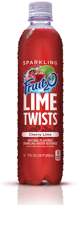 Fruit 2.O Cherry Lime Twist Sparkling Water, 502mL