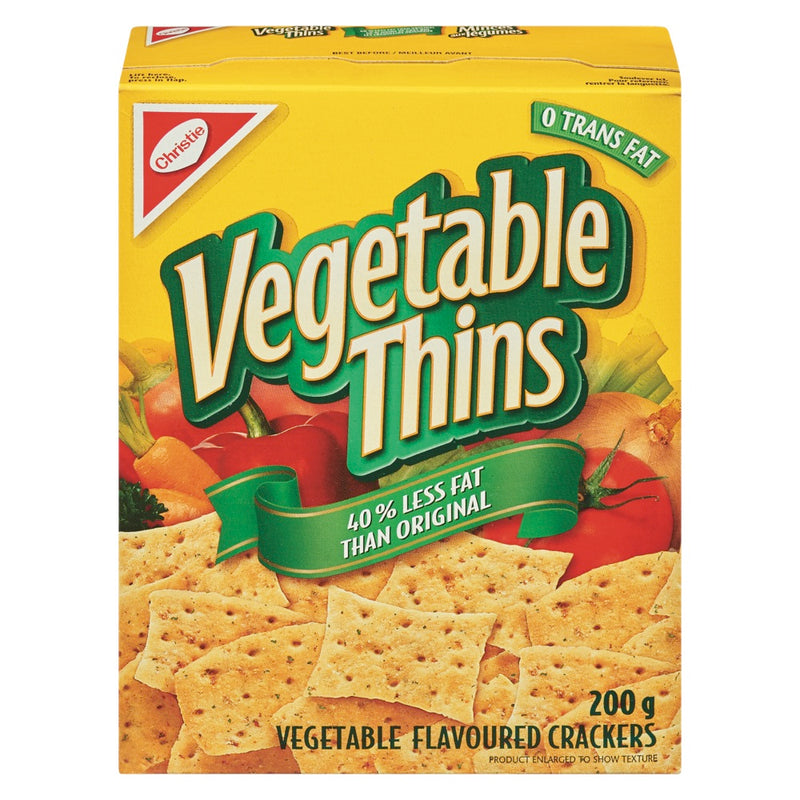 Christie Vegetable Thins Vegetable Flavoured Crackers, 200 g