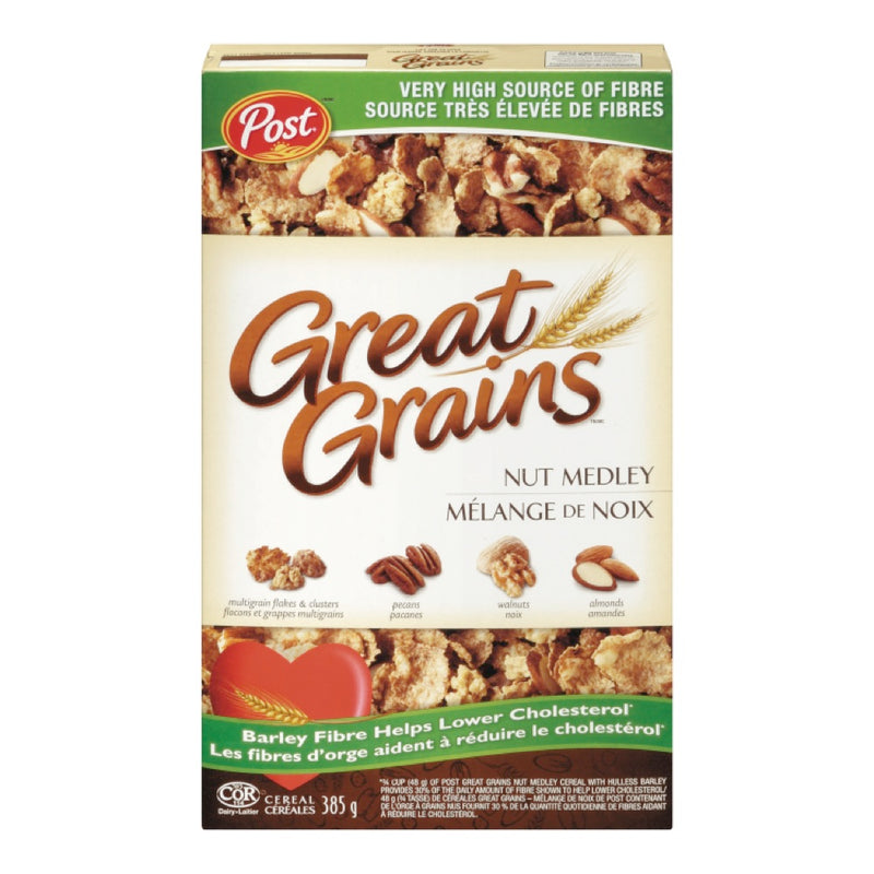 Post Great Grains Nut Medley Cereal, 385 g