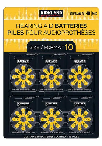 Kirkland Signatrue Hearing Aid Batteries, 48 ct